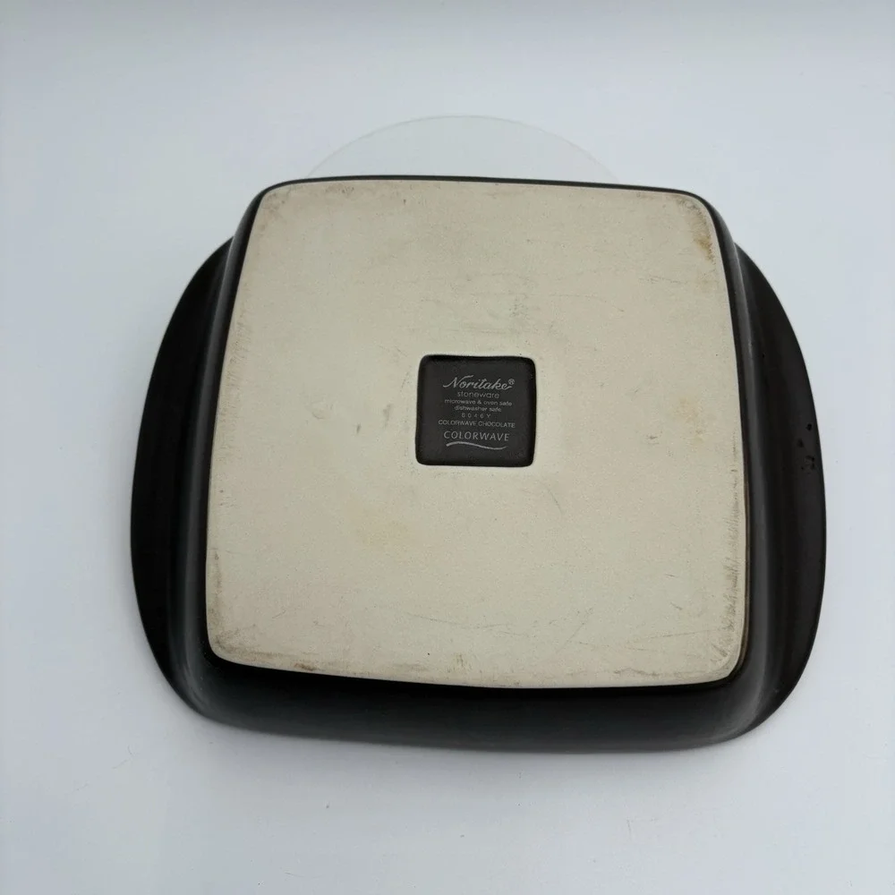 Noritake ColorWave Square Casserole Graphite‎ Chocolate Brown Discontinued